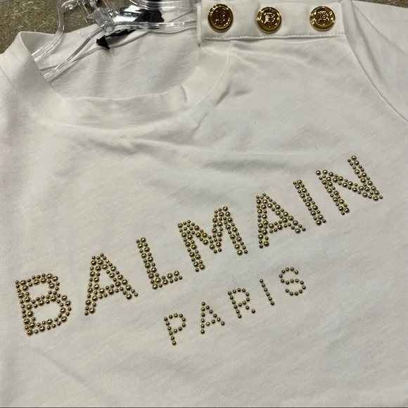 NWT! BALMAIN Girls White T-Shirt Sz. 4Y - Picture 3 of 7